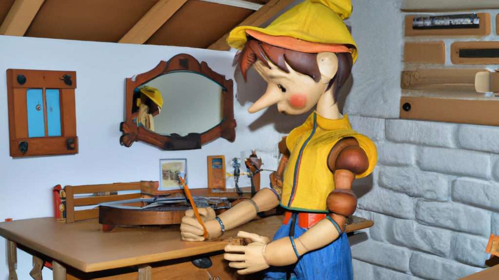 Pinocchio in der Werkstatt